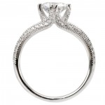 White Gold 5/8ct TDW Milgrain Detailed Round Diamond Ring - Handcrafted By Name My Rings™