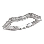White Gold 7/8ct TDW Diamond Vintage Bridal Ring Set - Handcrafted By Name My Rings™