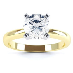 Gold 1/2ct TDW Diamond 4-prong Solitaire Engagement Ring - Handcrafted By Name My Rings™