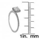 White Gold 1 1/4ct TDW Diamond Emerald Cut Halo Engagement Ring - Handcrafted By Name My Rings™