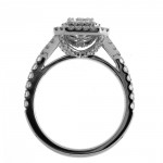 White Gold 1 4/5ct TDW Diamond Emerald-cut Double Halo Engagement Ring - Handcrafted By Name My Rings™
