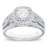 White Gold 1ct TDW Vintage Diamond Ring - Handcrafted By Name My Rings™