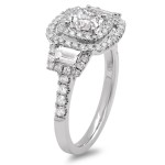 White Gold 2 1/10ct TDW Cushion-cut Diamond Vintage Style Engagement Ring - Handcrafted By Name My Rings™