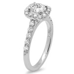 White Gold 2ct TDW Cushion-cut Diamond Halo Engagement Ring - Handcrafted By Name My Rings™