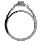 White Gold 3/5ct TDW Diamond Double Halo Engagement Ring - Handcrafted By Name My Rings™