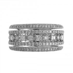 White Gold 1 1/10ct TDW Diamond Fashion Ring - Handcrafted By Name My Rings™