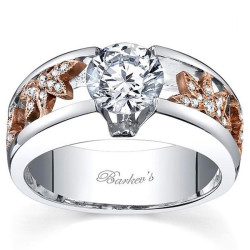 2 Toned Gold 1 1/6ct TDW Diamond Ring - Handcrafted By Name My Rings™