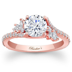 Rose Gold 1 1/3ct TDW Diamond Engagement Ring - Handcrafted By Name My Rings™