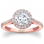 Rose Gold 1 3/4ct TDW Diamond Halo Engagement Ring - Handcrafted By Name My Rings™