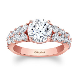 Rose Gold 1 7/8ct TDW Round-cut Diamond Engagement Ring - Handcrafted By Name My Rings™