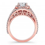 Rose Gold 2 1/10ct TDW Diamond Engagement Ring - Handcrafted By Name My Rings™