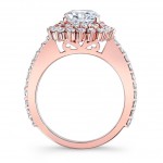 Rose Gold 2 1/2ct TDW Cushion-cut Diamond Bridal Ring Set - Handcrafted By Name My Rings™