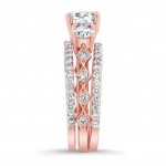 Rose Gold 2 1/2ct TDW Diamond 3-piece Bridal Ring Set - Handcrafted By Name My Rings™