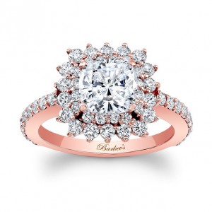 Rose Gold 2ct TDW Cushion-cut Engagement Ring - Handcrafted By Name My Rings™