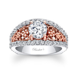 Two-tone Gold 2ct TDW Round Diamond Engagement Ring - Handcrafted By Name My Rings™