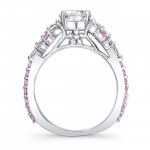 White Gold 1 1/10ct TDW Diamond and Pink Sapphire Ring - Handcrafted By Name My Rings™