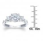 White Gold 1 3/4ct TDW Round-cut Diamond Engagement Ring - Handcrafted By Name My Rings™