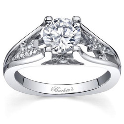 White Gold Diamond Engagement Ring - Handcrafted By Name My Rings™