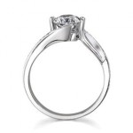 White Gold Round-cut Diamond Engagement Ring - Handcrafted By Name My Rings™