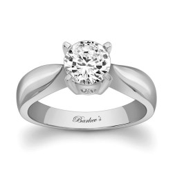 White Gold Round-cut Solitaire Diamond Engagement Ring - Handcrafted By Name My Rings™