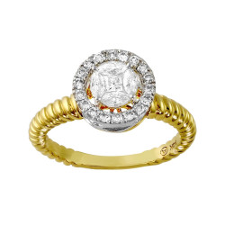 Gold 1/2ct TDW Diamond Engagement Ring - Handcrafted By Name My Rings™