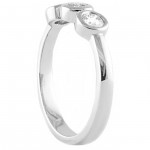 White Gold 1/2ct TDW 3-stone Ring - Handcrafted By Name My Rings™