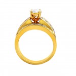 Gold 2 ct TDW Engagement Ring - Handcrafted By Name My Rings™