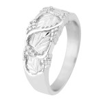 Black Hills Silver Men's Leaf Ring - Handcrafted By Name My Rings™