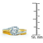 Diamonds Two-tone Gold 1/3ct TDW Diamond Bridal Set - Handcrafted By Name My Rings™