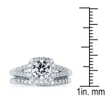 Diamonds White Gold 1 1/2ct TDW Diamond Bridal Set - Handcrafted By Name My Rings™
