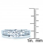 Diamonds White Gold 3/4ct TDW Diamond Bridal Engagment Ring Set - Handcrafted By Name My Rings™