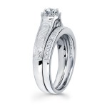 Diamonds White Gold 3/8ct TDW Diamond Bridal Set - Handcrafted By Name My Rings™