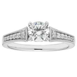 Diamonds White Gold 7/8ct TDW Diamond Miligrain Ring - Handcrafted By Name My Rings™