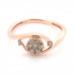 Brand New 0.30ct Round Brilliant Cut Brown Color Natural Diamond Engagement Ring - Handcrafted By Name My Rings™