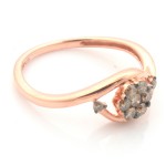 Brand New 0.30ct Round Brilliant Cut Brown Color Natural Diamond Engagement Ring - Handcrafted By Name My Rings™