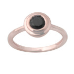 Brand New 0.75 Carat Genuine Black Diamond Solitaire Engagement Ring - Handcrafted By Name My Rings™