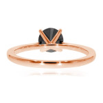 Brand New 1.25 Carat Promg Set Round Black Diamond Solitaire Engagement Ring - Handcrafted By Name My Rings™