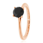 Brand New 1.25 Carat Promg Set Round Black Diamond Solitaire Engagement Ring - Handcrafted By Name My Rings™
