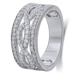 Bridal Symphony White Gold 5/8ct TDW Diamond Anniversary Ring - Handcrafted By Name My Rings™