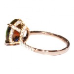 Oregon Copper-Bearing Sunstone & Diamond Gold Ring - Handcrafted By Name My Rings™