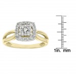 Gold 1/4ct TDW Engagement Ring - Handcrafted By Name My Rings™