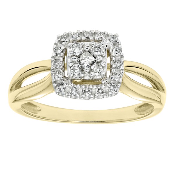 Gold 1/4ct TDW Engagement Ring - Handcrafted By Name My Rings™