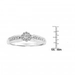 10kt White Gold 1/5ct Diamond Halo Engagement Ring - Handcrafted By Name My Rings™