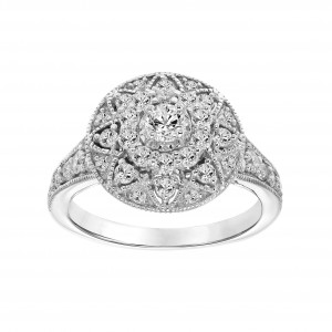 White Gold 1ct TDW Diamond Engagement Ring - Handcrafted By Name My Rings™