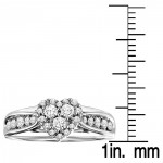 Sterling Silver 1/2ct TDW Diamond Heart Promise Ring - Handcrafted By Name My Rings™