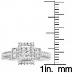 Sterling Silver 1/4ct TDW Emerald Diamond Ring - Handcrafted By Name My Rings™