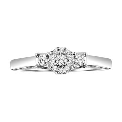 Sterling Silver 1/5ct TDW Diamond Promise Ring - Handcrafted By Name My Rings™