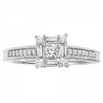 Sterling Silver 3/8ct TDW Baguette Diamond Promise Ring - Handcrafted By Name My Rings™