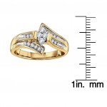 Two-tone 10kt Gold 1/ 4ct TDW Diamond Cluster Engagement Ring - Handcrafted By Name My Rings™