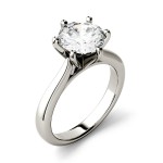 18ct White Gold 1 9/10ct DEW Forever One Round Colorless Moissanite Solitaire Ring - Handcrafted By Name My Rings™